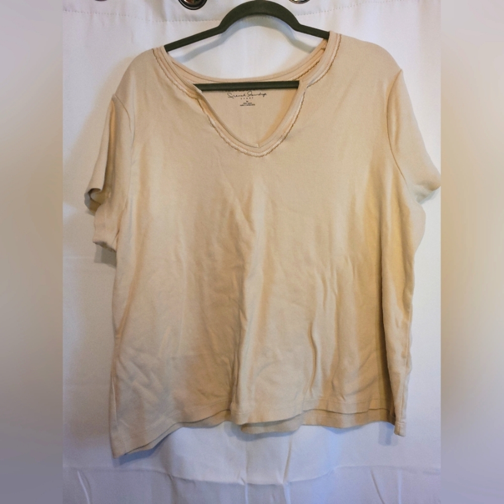 French Laundry 2x cream/tan top